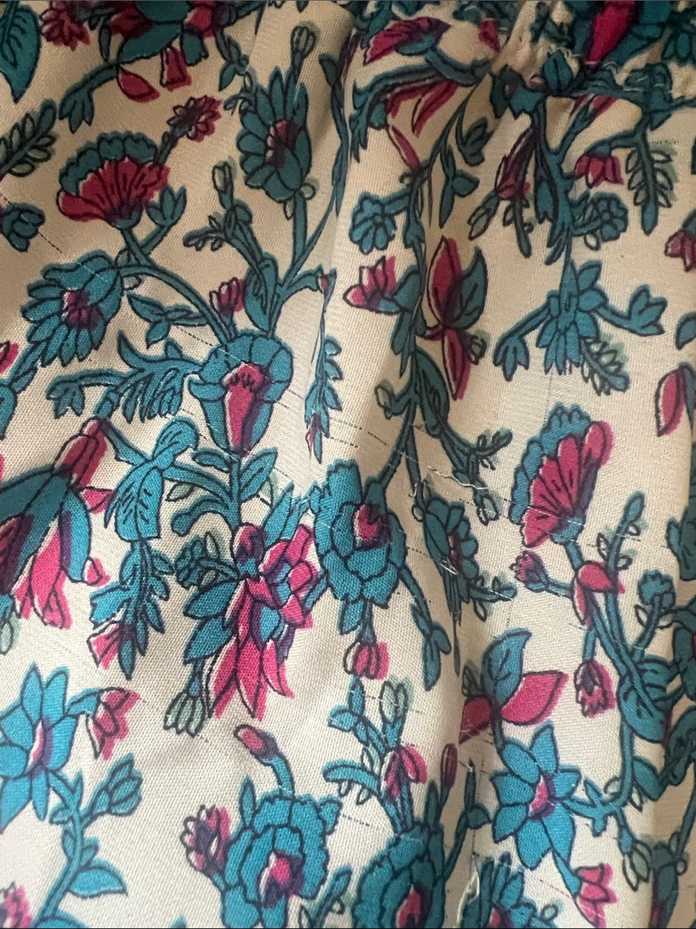 Anthropologie boemo Boho Tie-Front Maxi Dress in Teal Burgundy Floral - Picture 7 of 7